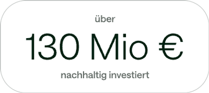 Bei Evergreen werden schon über 130 Millionen Euro nachhaltig investiert. Stand Dezember 2025.