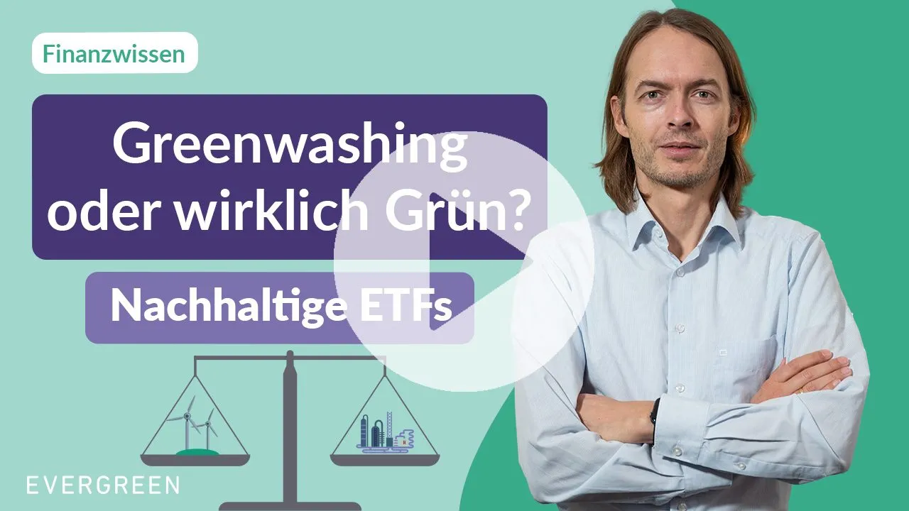 Video-Vorschaubild: „Greenwashing oder wirklich Grün? Nachhaltige ETFs“ mit Iven Kurz