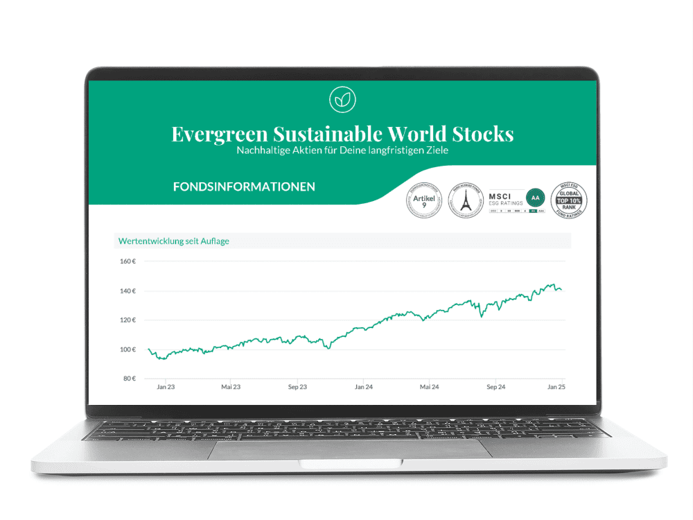 Nachhaltige Fonds und Performance: Evergreen Sustainable World Stocks wächst um 34,19 % 